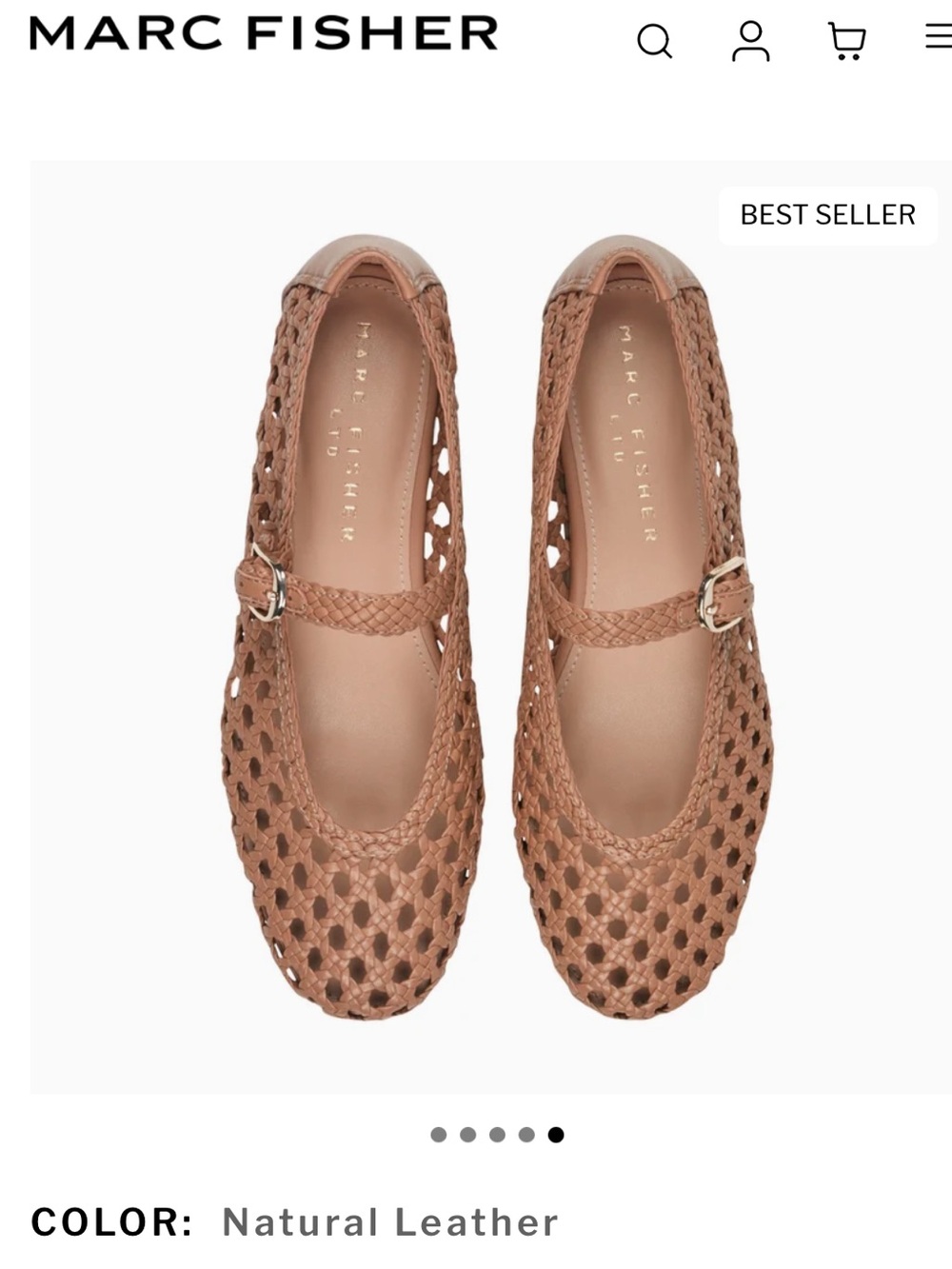 We Evonna Woven
Leather Mary Jane
Ballet Flat Sz 8 gently used
$170 Natural Lea